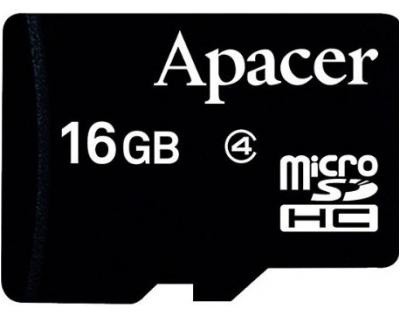 Карта памяти Xiaomi Apacer MicroSDHC 16Гб Class 4 AP16GMCSH4-RA